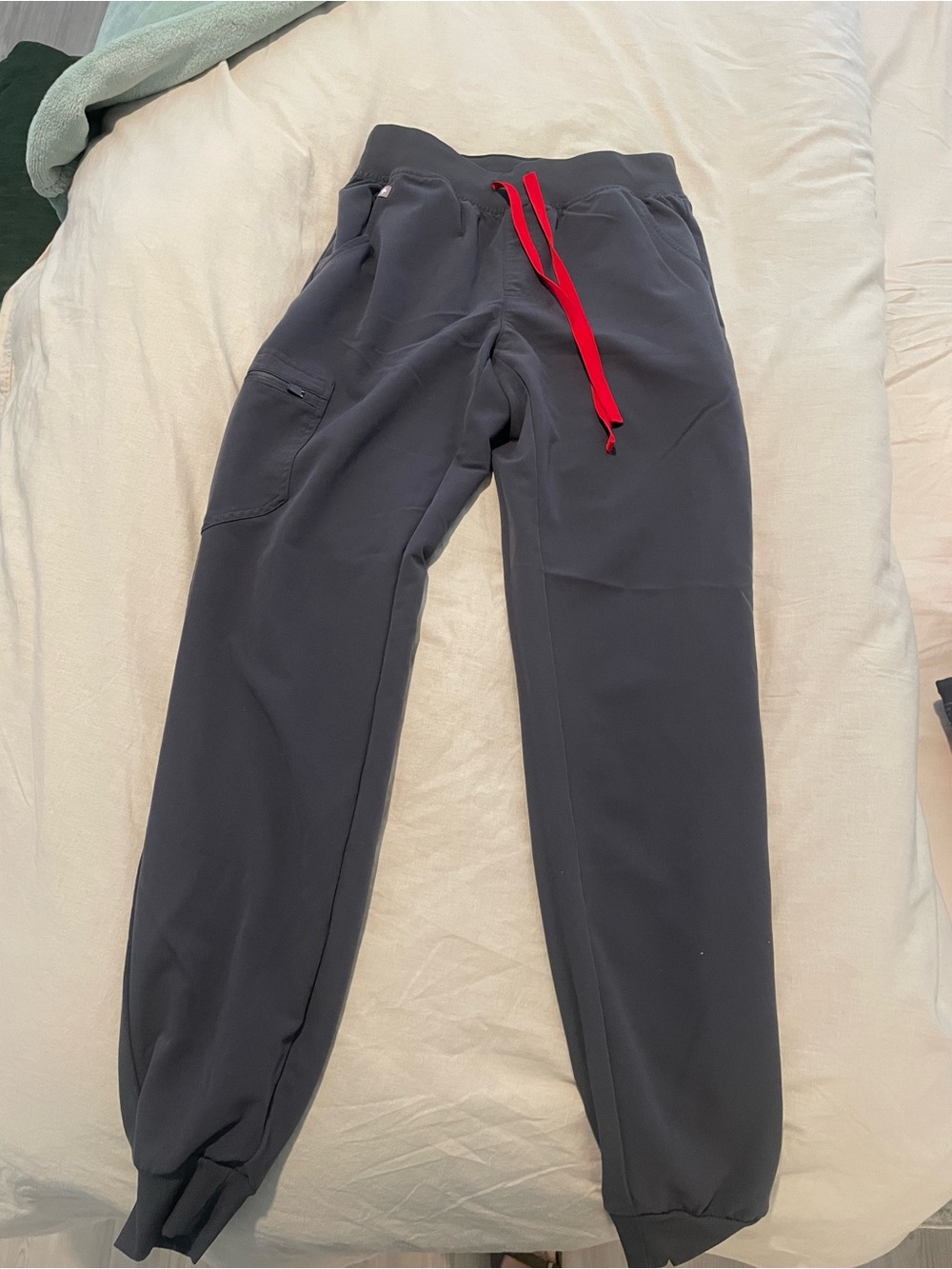 Women’s figs Jogger Pants with Red Drawstring